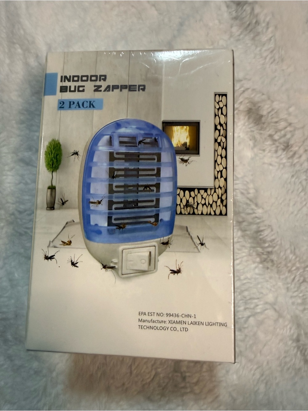 Indoor Bug Zapper Night Light - Blue/White (2 Pack)